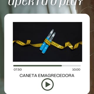 Queda de cabelo e caneta emagrecedora.