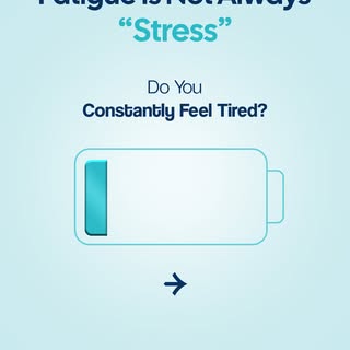 Fatigue cannot always be explained by stress.

Persistent low energy throughout the day, a feeling o