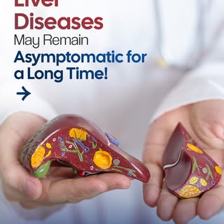 Liver diseases may remain asymptomatic for a long time.

Obesity, diabetes, viral hepatitis, alcohol