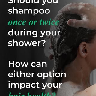 Should you shampoo your hair once or twice during a shower? 🚿 The answer depends on your hair type.