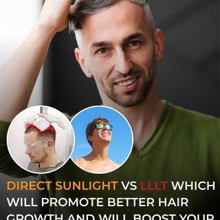 ☀️ Direct sunlight or LLLT - Which is better for hair growth? The answer is clear: Low-Level Laser T