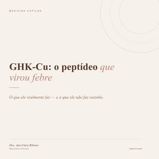O GHK-Cu virou o peptídeo da vez nas redes, mas antes de aplicar qualquer protocolo, é importante en