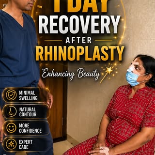 1 day recovery after Rhinoplasty for short nose 👃 in India🇮🇳🇮🇳🇮🇳 #nosejob #rhinoplasty #noses