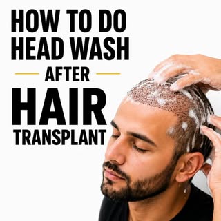 After a hair transplant, take proper precautions while washing your head 🚿
No hard water pressure. 