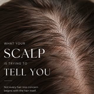 Most people dont understand that your scalp has been sending signals long before your hair started c