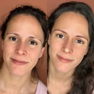 ✨ Avant ➡️ Après sourcils hyperréalistes✨
 
Une ligne de sourcil tombante corrigée pour ouvrir et re