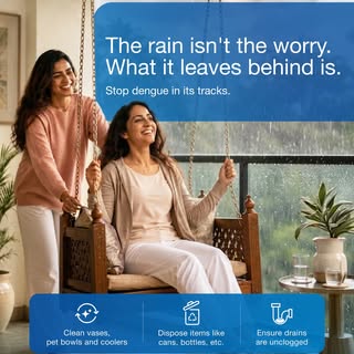The monsoon doesn’t cause dengue. Stagnant water does.
Mosquitoes that spread dengue breed in what t