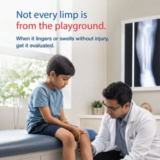 Children are active. Falls and sports injuries happen.

But when pain, limping or swelling doesn't i