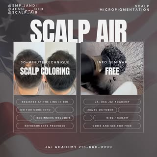 Hello LA! Our FREE Scalp Tattoo Info Seminar is coming up next week! Seats are LIMITED and have most