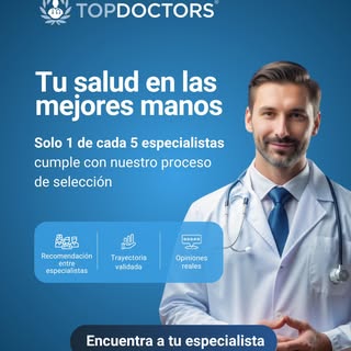 Tu salud merece lo mejor. 💙

⚕️ En Top Doctors conectamos pacientes como tú con especialistas de pr