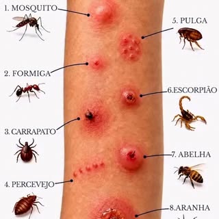 Uma picada pode dizer muito pela aparência da pele.

Mosquito, formiga, carrapato, pulga, percevejo,