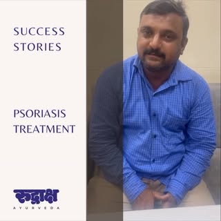 Our incredible patient at Rudraksha Ayurveda. They bravely embarked on their journey to overcome pso