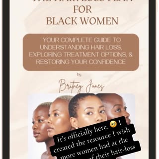 I have heard so many stories of black women dealing with their hair loss alone because they simply d