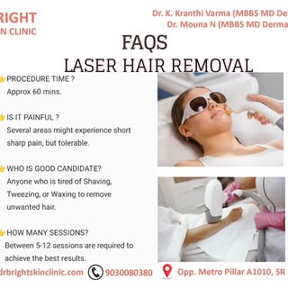 FAQS regarding Laser Hair Reduction

#laserhairreducation #hairremoval #dermatologist #brightskincli