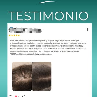 "Mi cabello es otro desde que probé esta clínica."

No lo decimos nosotros. Lo dice una paciente que