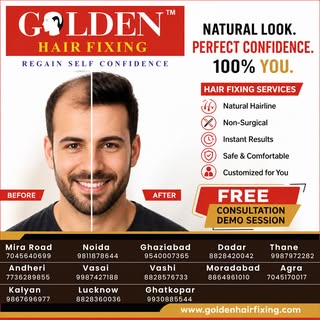 Hair loss around the front hairline, temples, or crown could be an early sign of Male Pattern Baldne