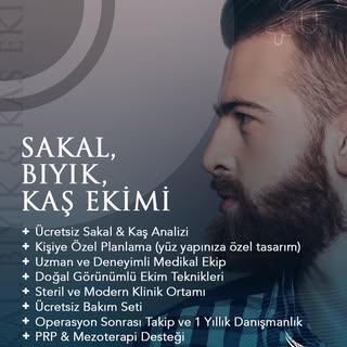 Ücretsiz Sakal & Kaş Analizi
• Kişiye Özel Planlama (yüz yapınıza özel tasarım)
• Uzman ve Deneyimli