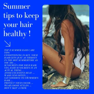 Tips to keep your hair beautiful in the summer!
.
.
#haircolour #haircut #hairartistry #hairandnailf