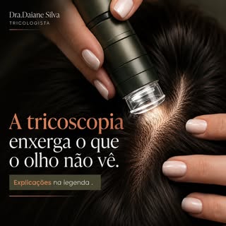 A tricoscopia permite enxergar detalhes que o olho nu não consegue ver. 🔬

Com ela, conseguimos ide