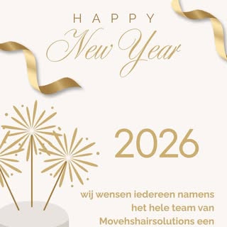 Wij wensen iedereen, namens het hele team van MovehsHairsolutions, een fijne jaarwisseling. ✨ #moveh