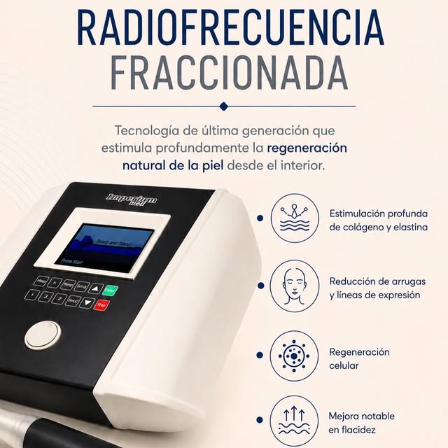 ✨La Radiofrecuencia Fraccionada es el tratamiento ideal si buscas devolverle a tu rostro vitalidad, 