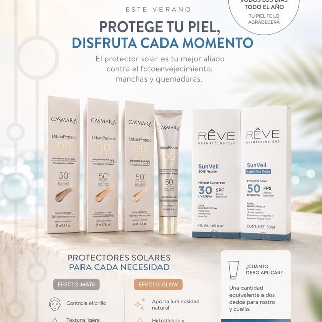 ☀️✨ El secreto de una piel luminosa este verano comienza con la protección solar. ✨☀️

Los rayos UV 
