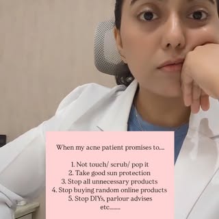 Love, 
Your dermatologist 👩🏻‍⚕️

P.S. We totally know what you have been doing during follow up vi