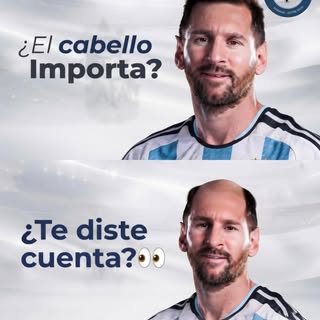 ⚽️ ¡Atención VAR!

¿Te imaginaste a Messi sin pelo? Ahora sí entendés que el cabello importa. 😂

No