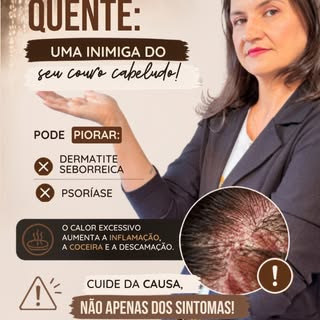 A água muito quente pode comprometer a barreira de proteção natural do couro cabeludo, favorecendo o