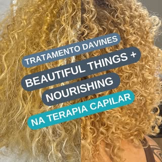 Cachos descoloridos precisam de cuidado estratégico.
🌀
Neste tratamento com **Beautiful Things + No