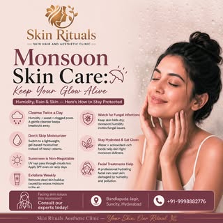 Rainy days call for a skin care refresh! ☔ 

Humidity and moisture can lead to breakouts, dullness, 