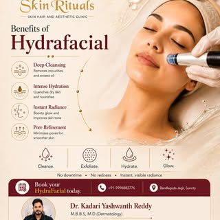 Dull skin, clogged pores, tired complexion? A HydraFacial resets all of it in one sitting.

It deep-