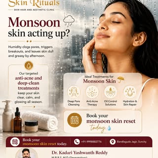 Monsoon breakouts? ☔ 

Humidity clogs pores and dulls your glow. Get skin that stays clear all seaso