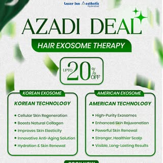 🇵🇰 Azadi Deal – Hair Exosome Therapy

Give your hair the care it deserves this Independence Day! ✨
