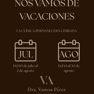 Nuestras fechas de vacaciones. Para cualquier duda o consulta, podéis contactarnos a través del corr