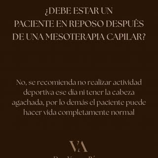 ¿Debe estar un paciente en reposo después de una mesoterapia capilar?