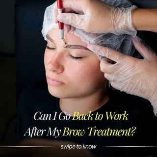 One of the most common questions we get is, “Can I go back to work after my brow treatment?”

Absolu