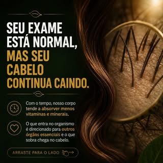 Você sabia que o seu cabelo precisa de nutrientes para crescer forte e saudável?

Com o passar dos a