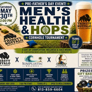 🍻🏆 PRE-FATHER’S DAY EVENT 🏆🍻

Join us for our

Men’s Health & Hops Cornhole Tournament

Hosted b