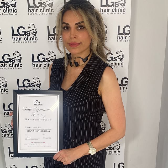 Scalp Micropigmentation training course 

Well done Romina, we look forward to seeing your treatment