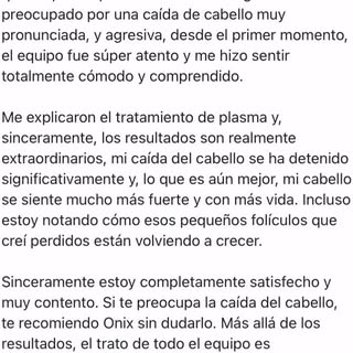 Los resultados hablan por sí solos. 💆‍♂️✨
Nuestro paciente nos comparte su experiencia con la mesot
