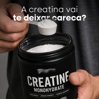 Imagine o tanto de careca que teríamos, se a creatina causasse calvície.
Mas não é isso que acontece
