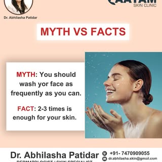 Dr. Abhilasha Patidar breaks the myths vs facts about washing your face! 💧✨
Because healthy skin st