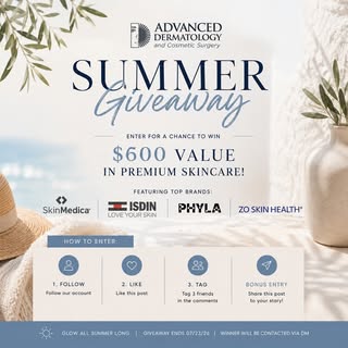 🌊 MID-SUMMER GIVEAWAY IS HERE! ☀️

Make this your healthiest skin season yet with a chance to win a