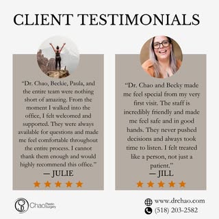 “Dr. Chao, Beckie, Paula, and the entire team were nothing short of amazing. From the moment I walke