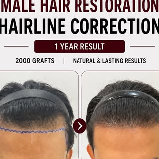 Real patient. Real results.
 2000 grafts. 1 year Transformation.

Your journey to a natural-looking 
