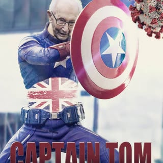 Our little tribute to captain Tom. #superhero #captaintom #captaintommoore