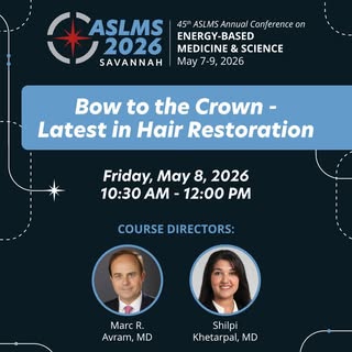 This session will cover the latest medical and surgical advances in maintaining and growing hair for