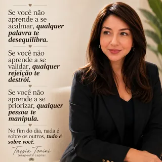 Quando você não aprende a se acalmar, se validar e se priorizar, o seu corpo sente. E muitas vezes, 
