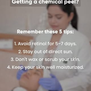 ✨ Getting a Chemical Peel? Read This First! 

Here are 5 important things to remember before your ap